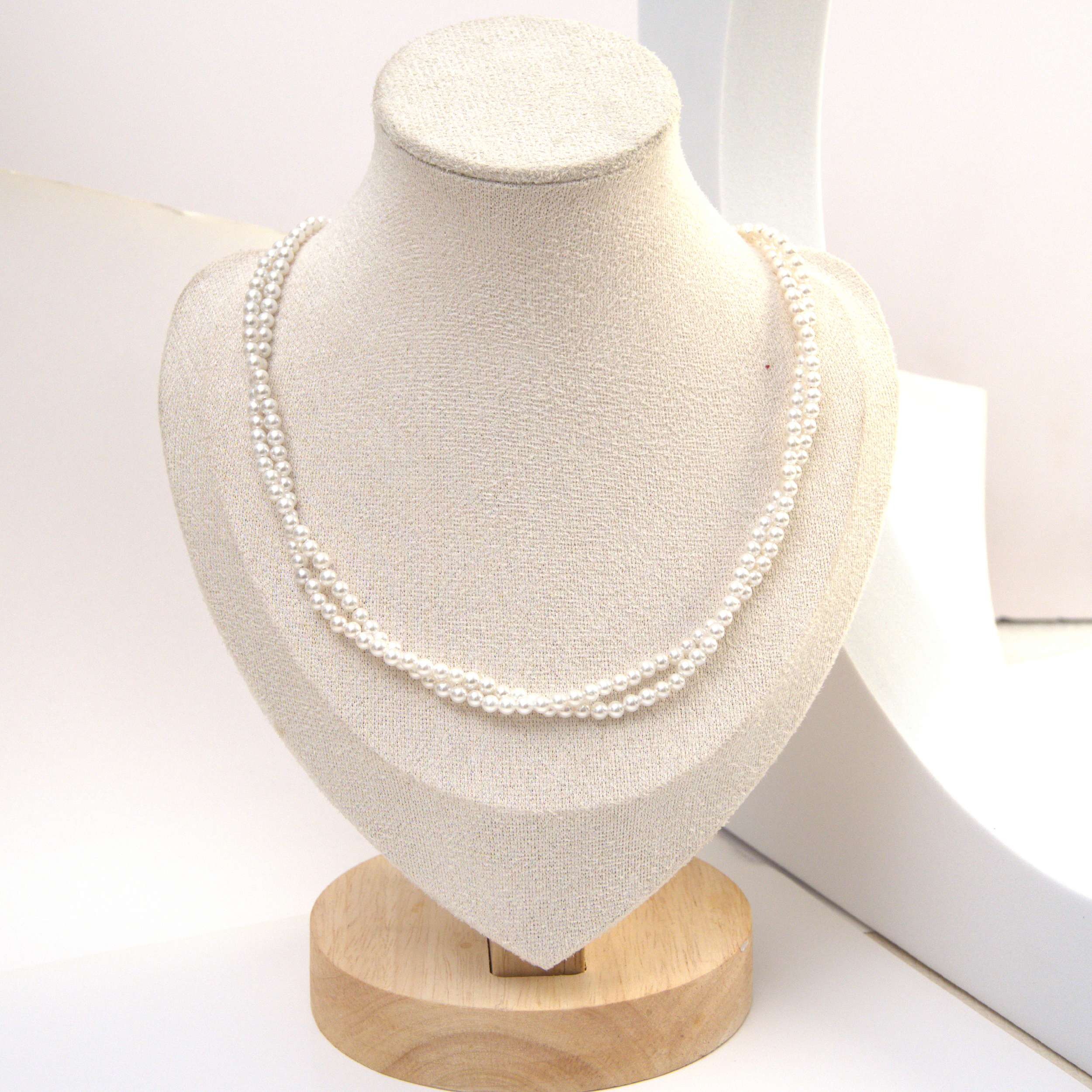 So Chic Double-Twist Pearl Necklace C0007