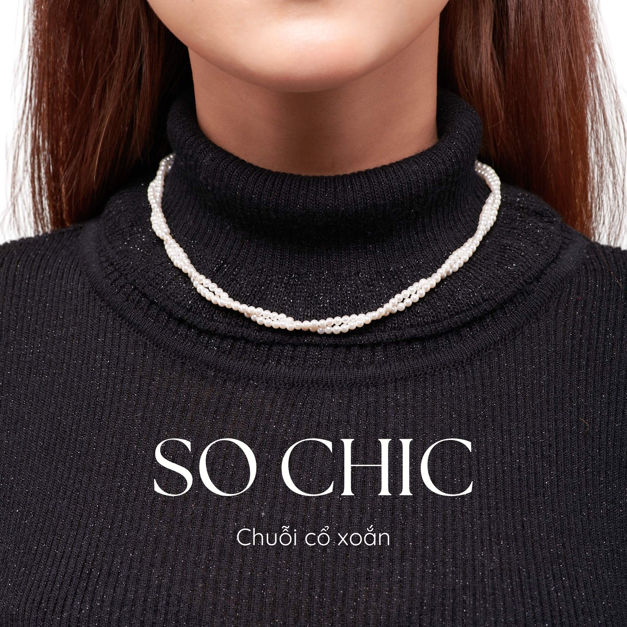 So Chic Double-Twist Pearl Necklace C0007