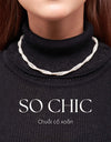 So Chic Double-Twist Pearl Necklace C0007